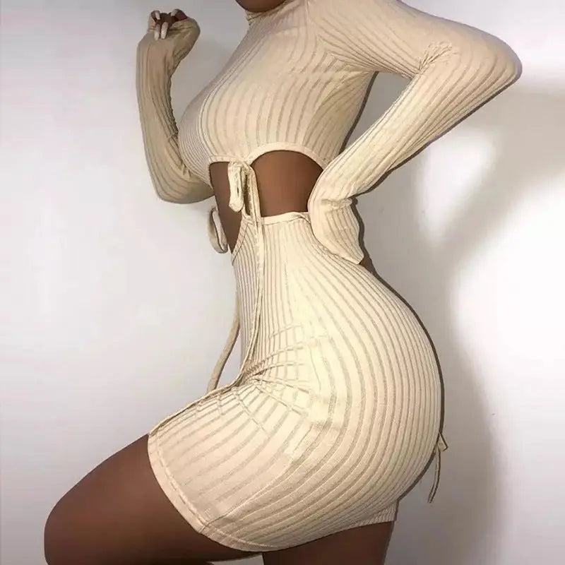 Exposed stitch mini dress - dress