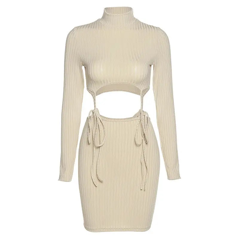 Exposed stitch mini dress - dress