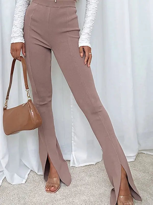 Front slit flare jeans - high waist - jeans
