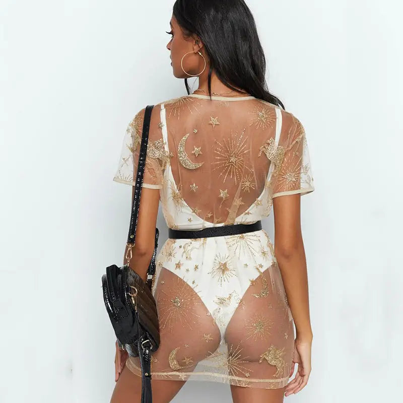 Streetwear floral women dresses elastic bodycon party