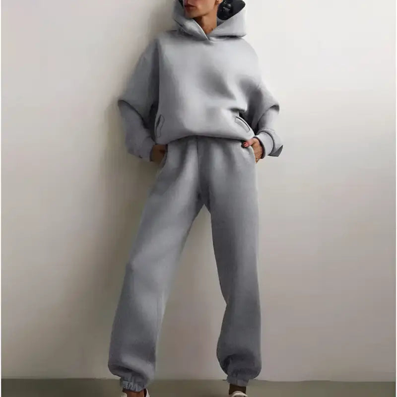 Cloudcomfort ultra soft hoodie set - grey / 2xl - hoodie