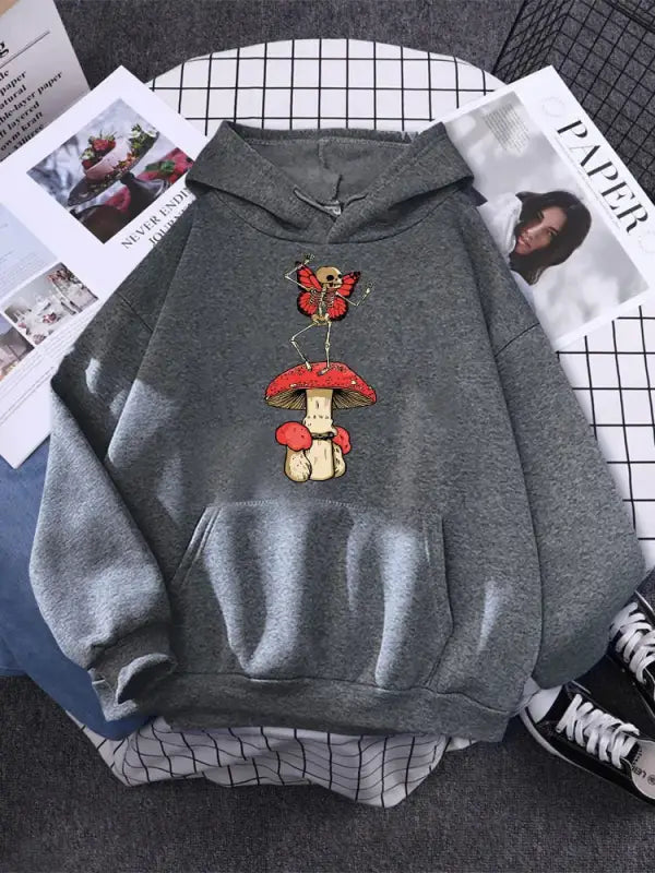 Enchanted dreams oversized hoodie - dark gray / 2xl - hoodie