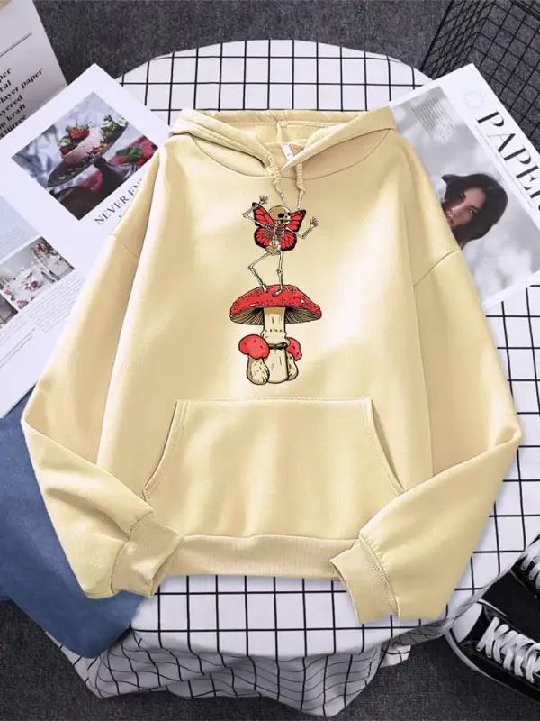 Enchanted dreams oversized hoodie - khaki / 2xl - hoodie