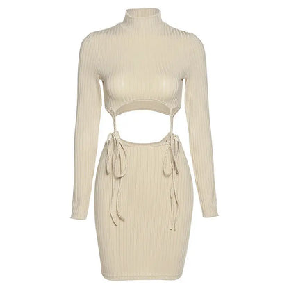 Exposed stitch mini dress - dress