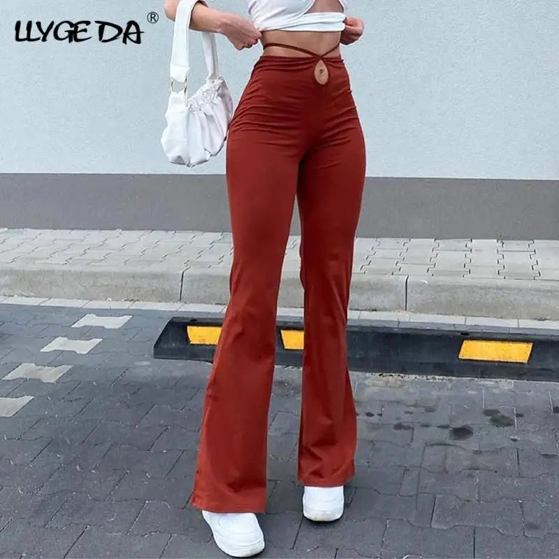 High waist flared pants - pants