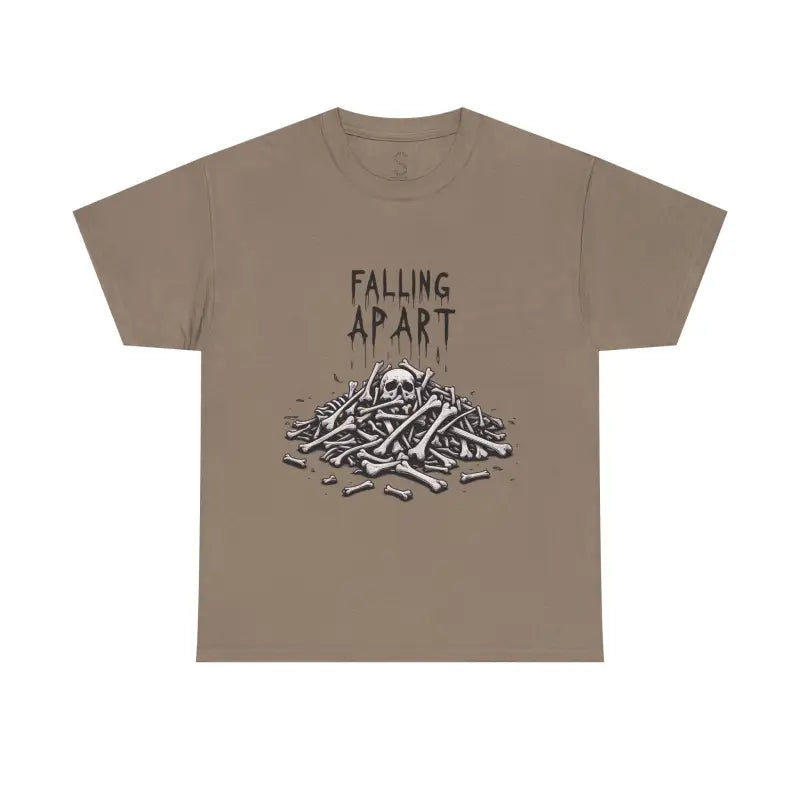 Rebel spirit skeleton tee - dark humor edition - brown savana / s - t-shirt