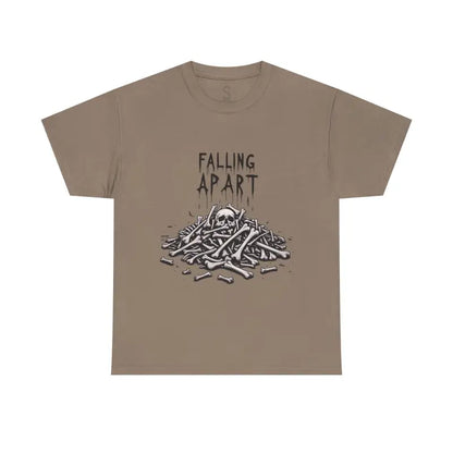 Rebel spirit skeleton tee - dark humor edition - brown savana / s - t-shirt