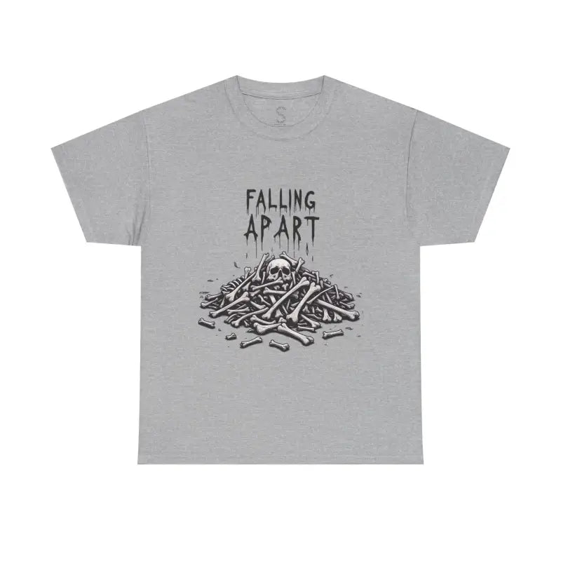 Rebel spirit skeleton tee - dark humor edition - sport grey / s - t-shirt