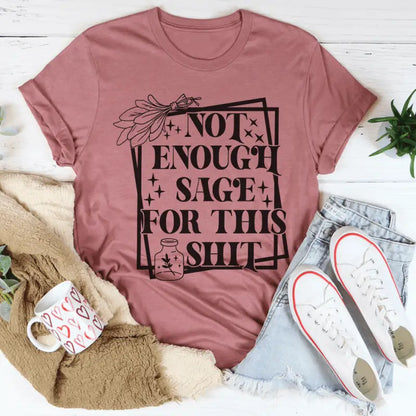 Sage vibes only: premium graphic tee - l / mauve - tees
