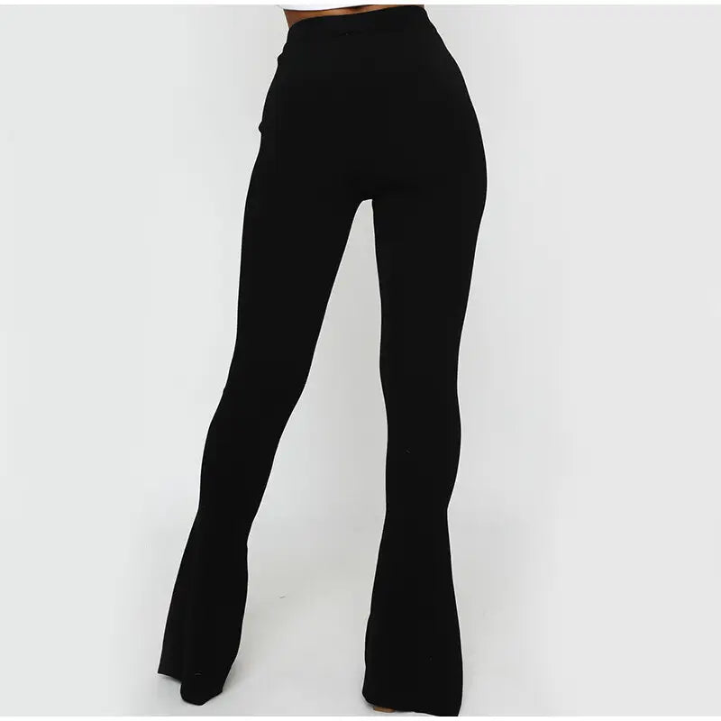 Front slit flare jeans - high waist